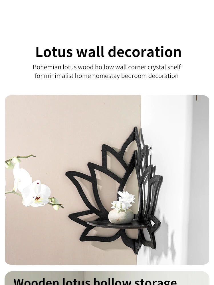 Wooden Lotus Wall Holder
