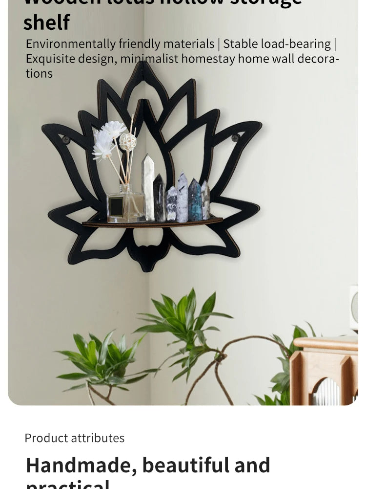 Wooden Lotus Wall Holder