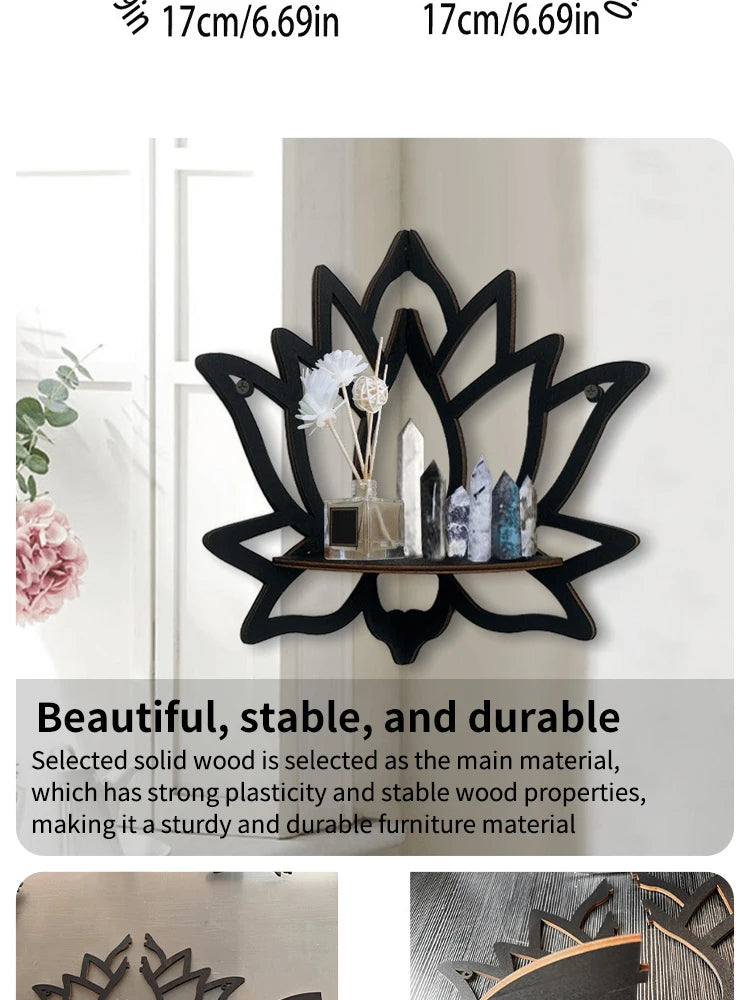 Wooden Lotus Wall Holder