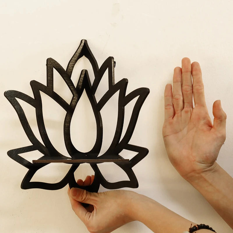 Wooden Lotus Wall Holder