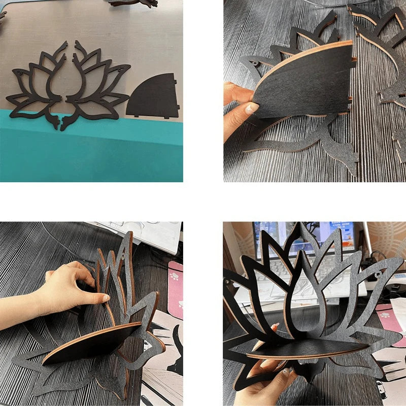 Wooden Lotus Wall Holder