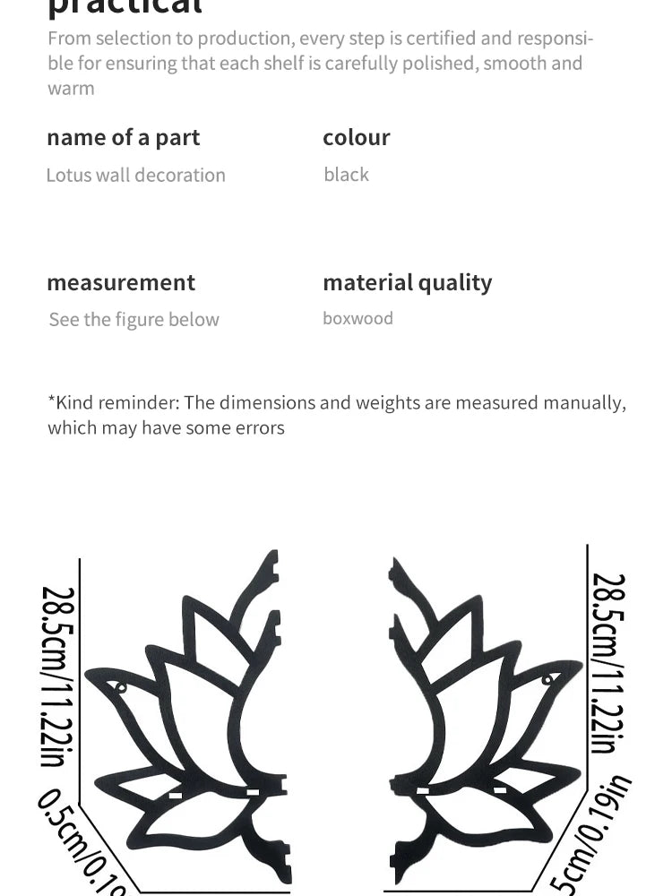 Wooden Lotus Wall Holder